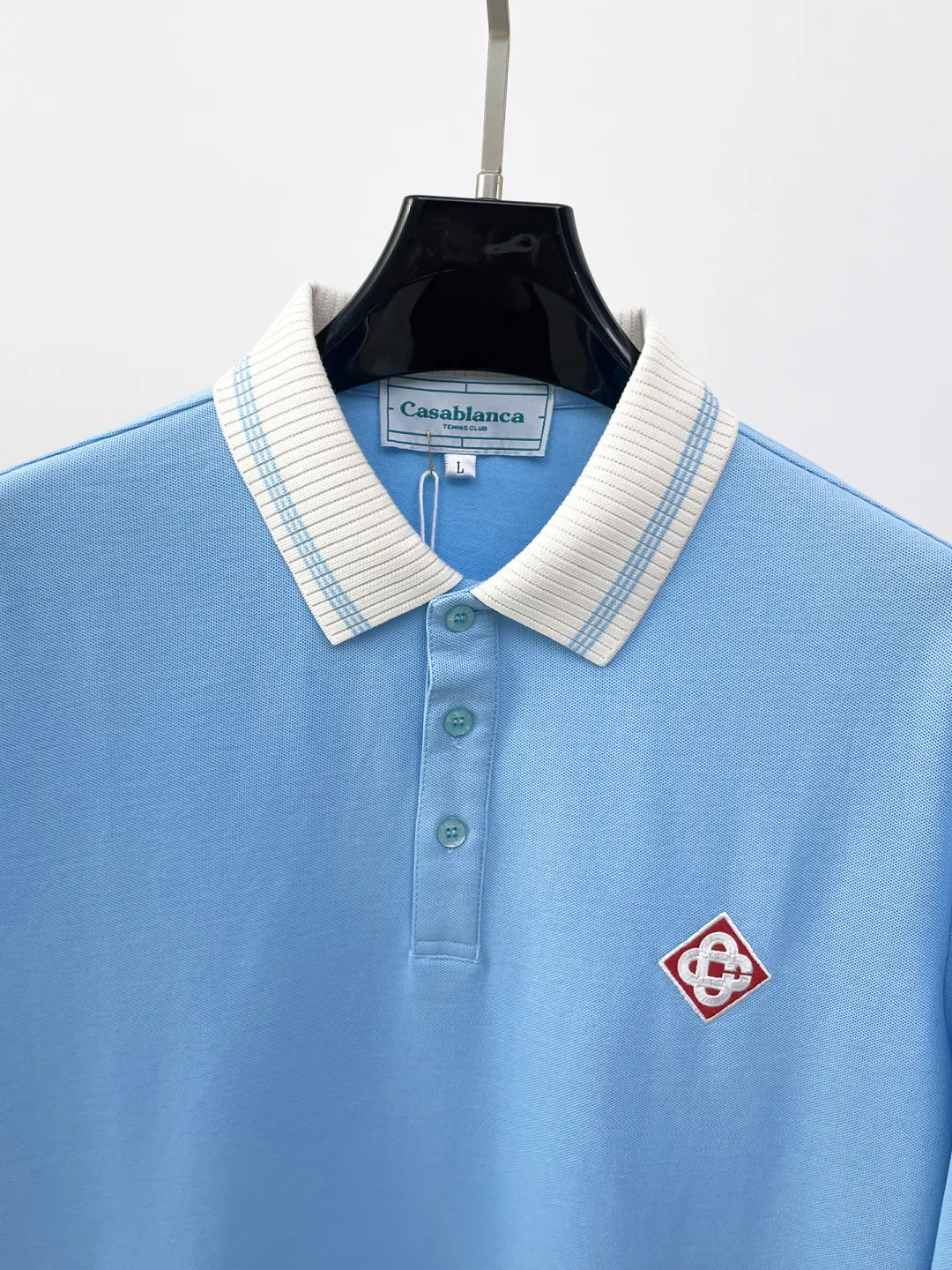 Casablanca New Arrival long-sleeved Polo shirt, original fabric, official Same Style, made of pure cotton pique fabric, custom-made in the same vat, feels very comfortable and smooth, very wide and stylish, produced by a first-line brand Factory, imported Behringer embroidery machine, embroidery is full and textured, collar and collar ribs are woven with imported yarn, will not deform after long-term wear, the most New Arrival style in autumn and winter, fashionable and individual, super Versatile and good-looking Very suitable for both men and women. A must-have item for everyone. Size: M-XXXL